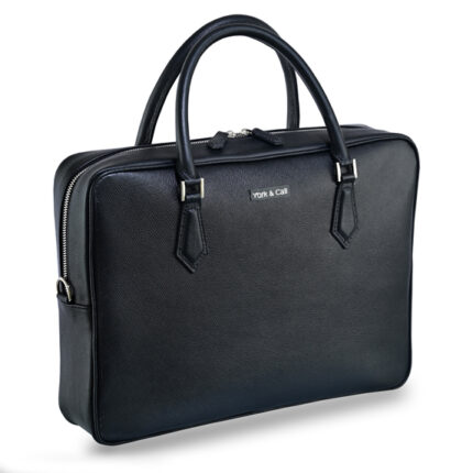 Leather Laptop Briefcase With Pc Compartment