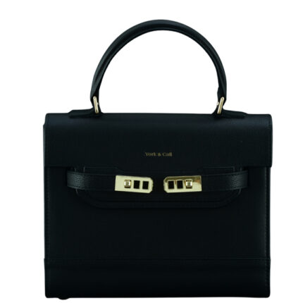Midi Black Leather Ladies Handbag