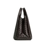 Woven leather hobo bag interior view - spacious main compartment fits 13 inch laptop